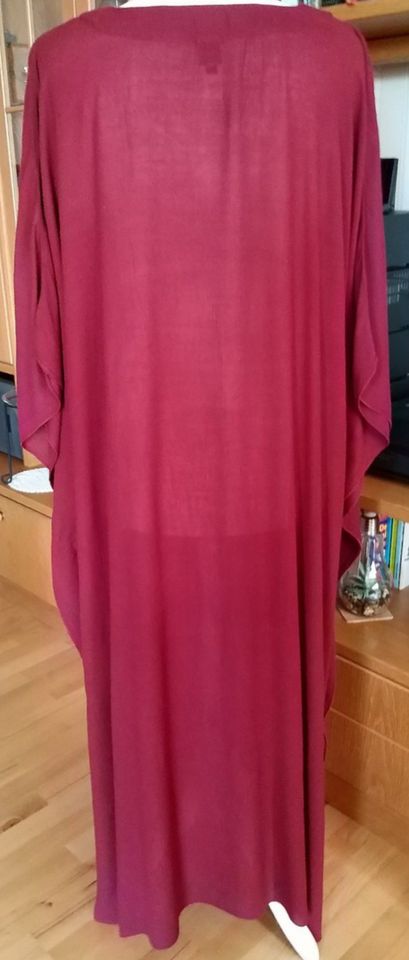 Neuer langer weinroter Kaftan aus Baumwollcrepe, Gr. 44 - 50 in Königslutter am Elm