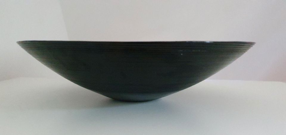 Schöne grosse Glasschale schwarz 40cm in Stahnsdorf