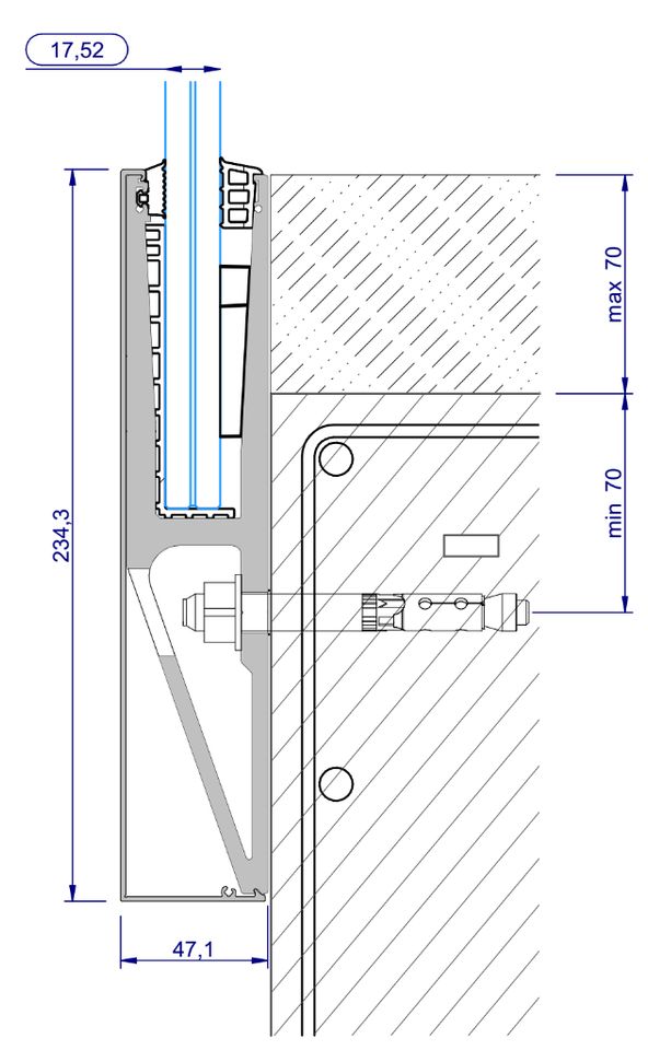PCSdesign® Glasgeländer-Profil (GGP 4 für 17,52 mm Glasscheiben) in Herford
