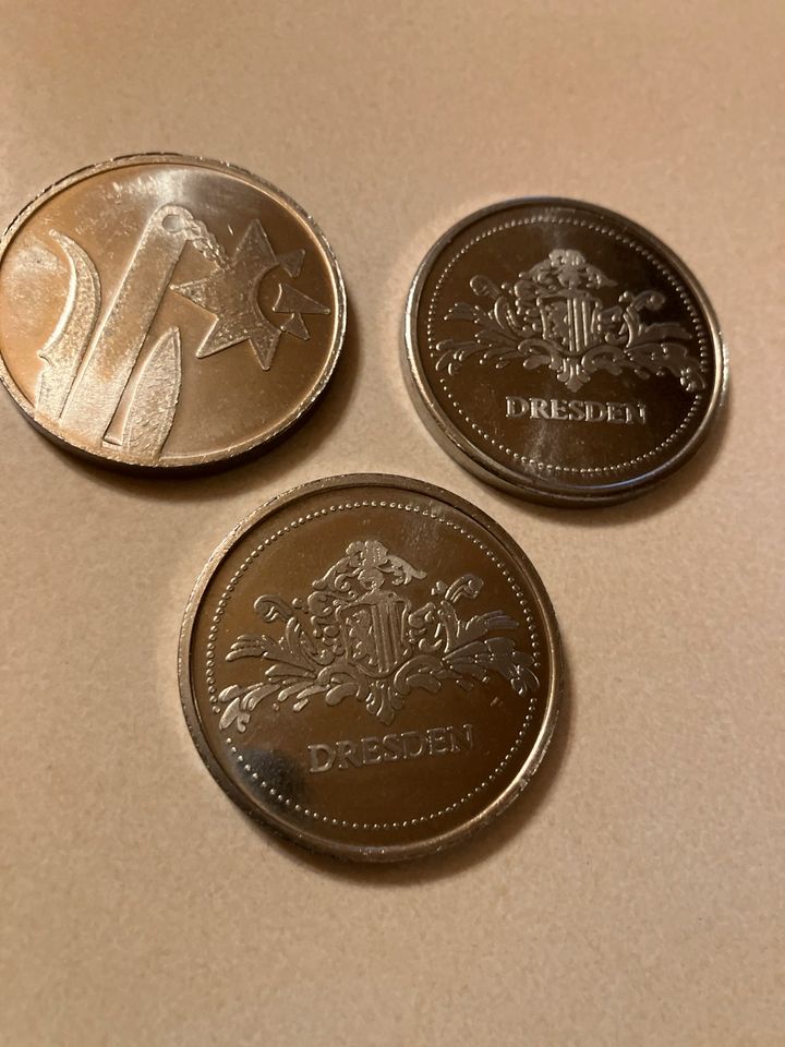 3 Medaillen Semperoper, Johaneum, Thomas Müntzer in Mylau