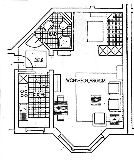 1 Zimmer-Appartement (44 qm) Nähe TU Chemnitz in Chemnitz