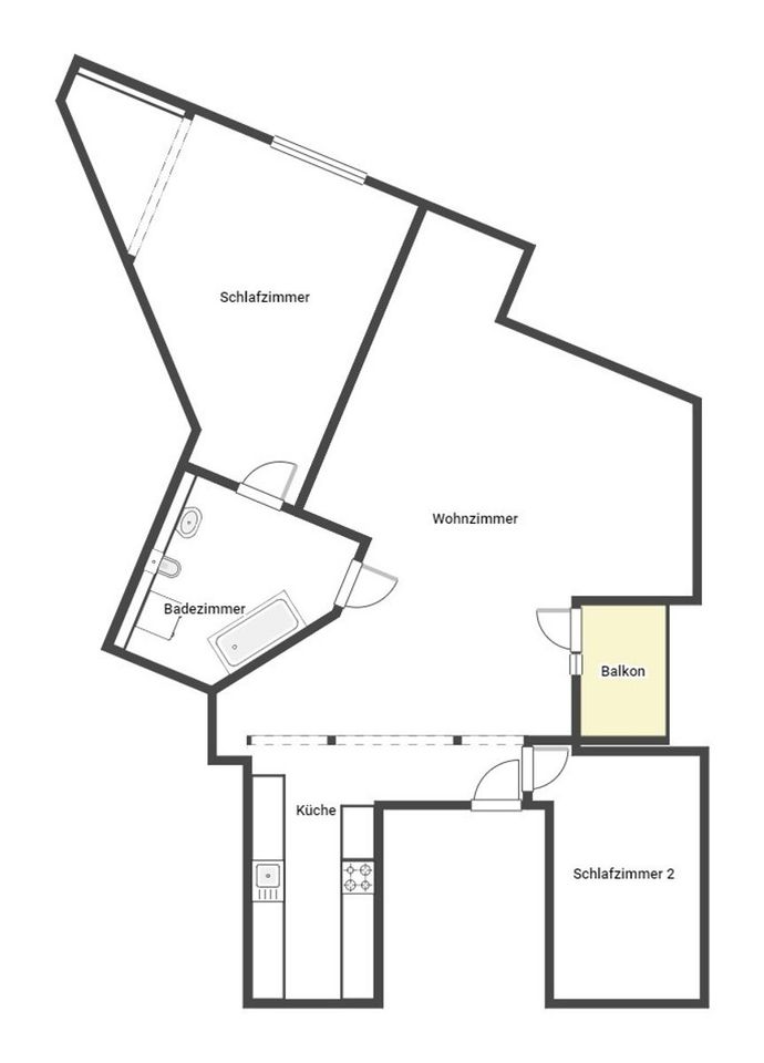 Vermietete 3-Zimmer-Dachgeschosswohnung mit Balkon in Dresden in Dresden