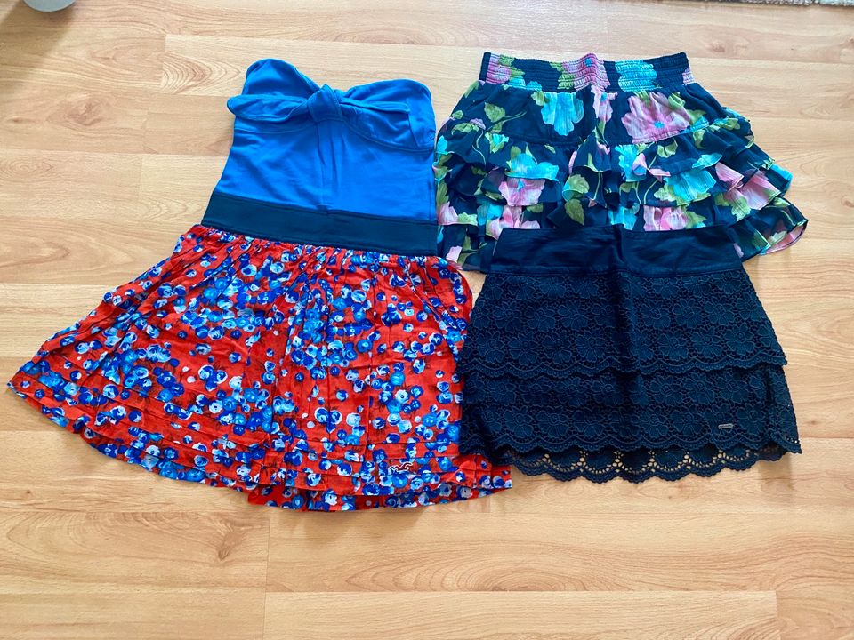 Kleid Rock Blumen trägerlos Bandeau Hollister S 36 in Hattersheim am Main