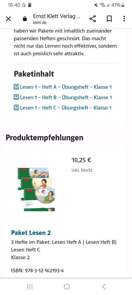 Deutsch Lesen 1 * Heft 1-3 * NEU * OVP * klett Verlag  * 10,25€ * in Leinefelde-Worbis