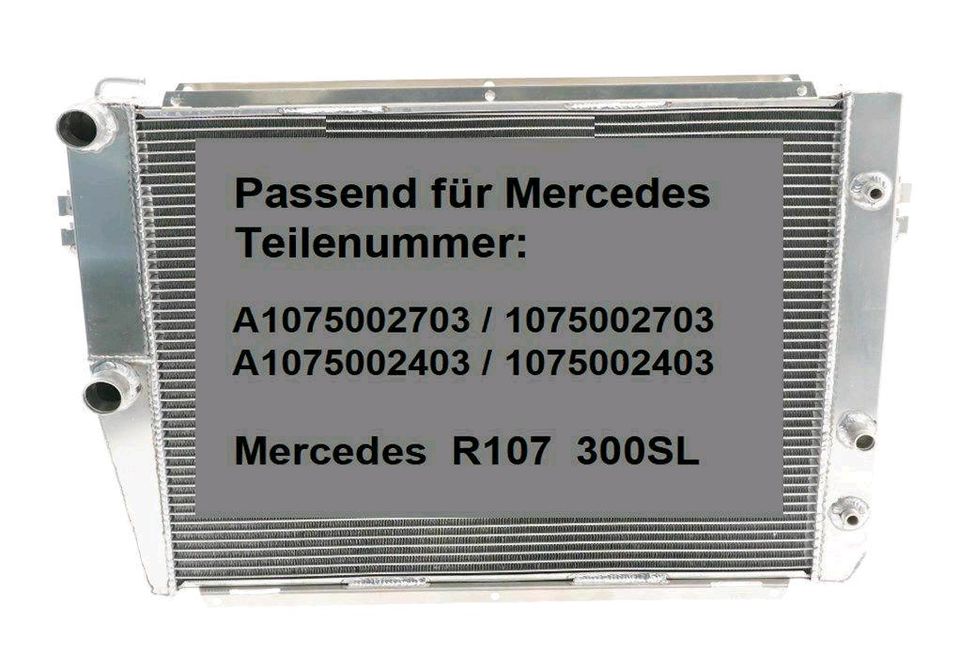 Neu, Voll-Alu Kühler für Mercedes R107 300 SL in Ingersheim