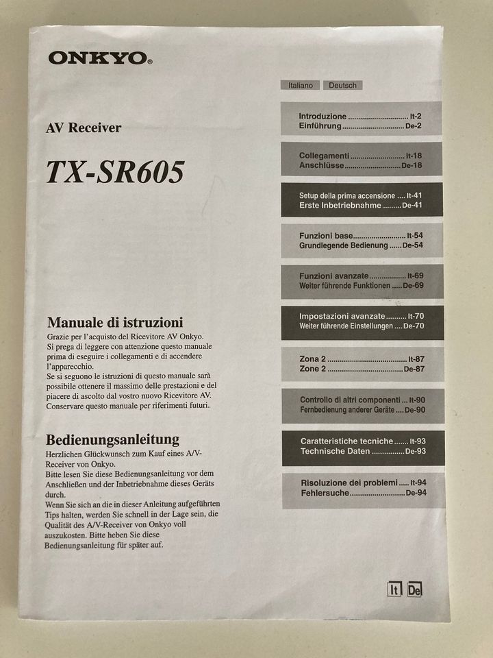 Onkyo AV-Receiver HDMI TX-SR605 silber in Gerlingen