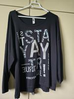 Schwarzes langärmeliges Shirt von Tredy mit Schriftzügen Gr. 46 Dortmund - Mengede Vorschau