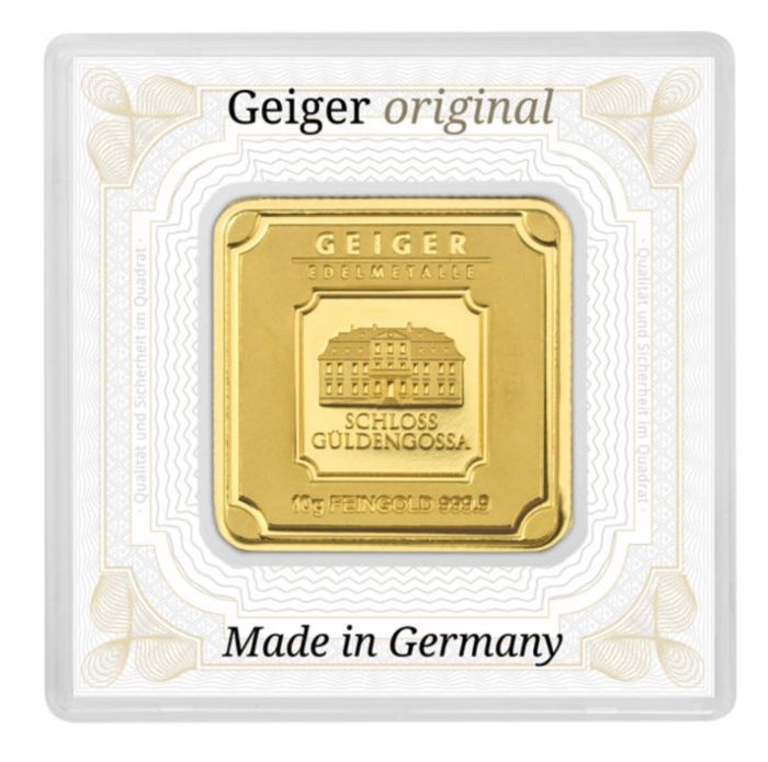 Geiger Edelmetalle Goldbarren quadratisch inBox 1 Gramm 2g 5g 10g in Fürstenau