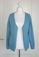 Cardigan mit Tuch Feinstrick Strickjacke Baumwolle blau 40 42 Hessen - Großenlüder Vorschau