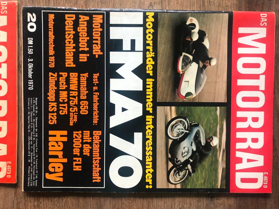 DAS MOTORRAD 1969-71 6 Stück Zeitschrift in Meerbusch