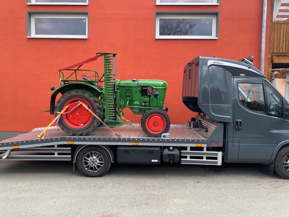 Transport von Traktoren Baumaschinen Fahrzeugen usw in Kranichfeld