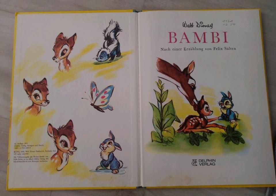 Bambi Walt Disney Delphin Verlag 12. Auflage 1971 in Obernburg