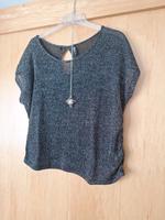 Damen Top Gr XL mit Glitzer und Kette Hessen - Burgwald Vorschau