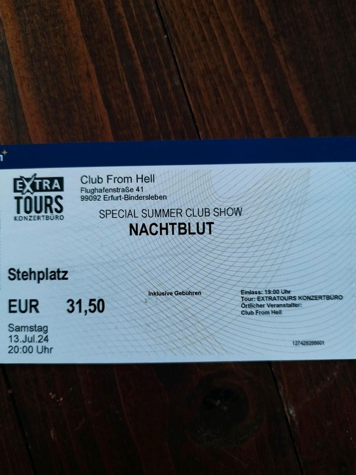 1 Ticket für Nachtblut in Erfurt in Essen