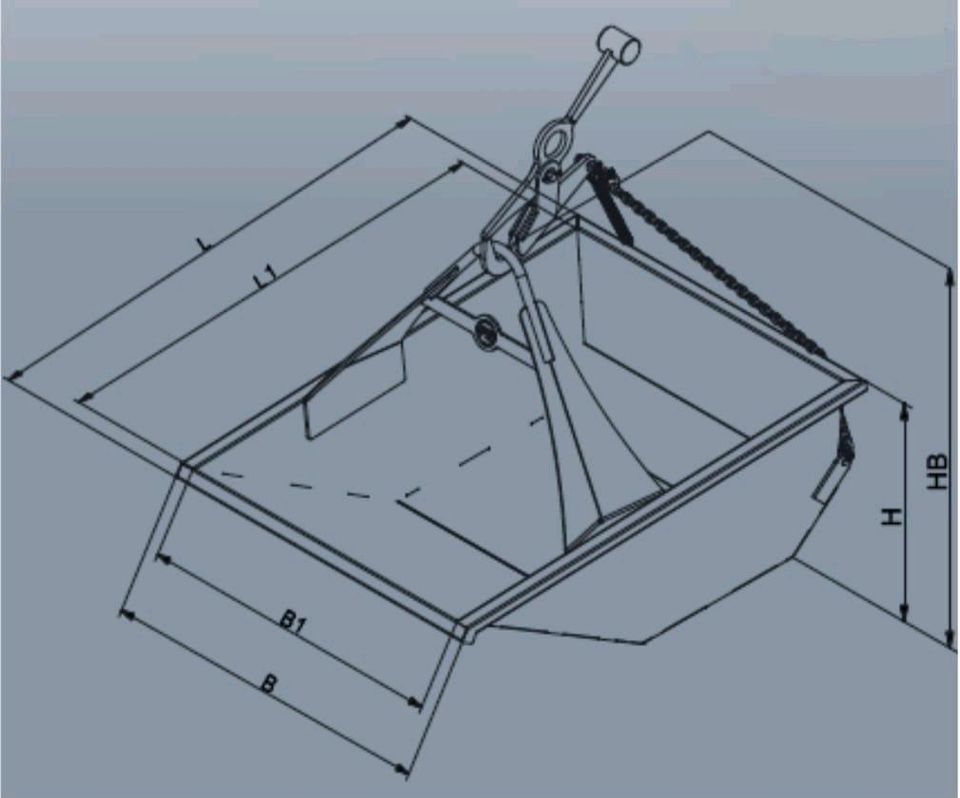 Aushubkübel 1044.8 500l von Eichinger mit angeschw. Kette in Witten