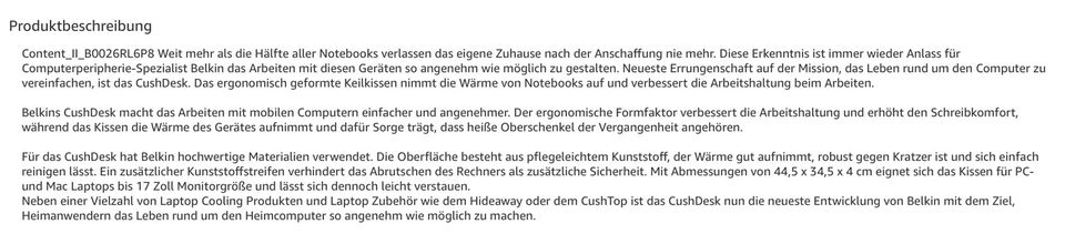 BELKIN Laptop Cushdesk Kühlpad Bett Tisch in Düsseldorf