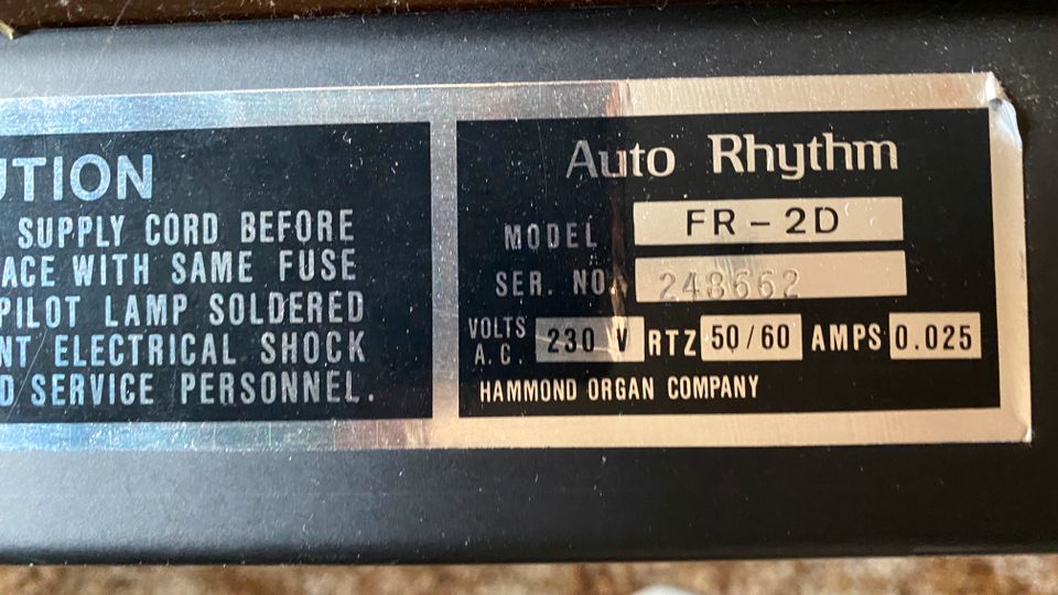 Hammond Auto Rhythm FR-2D Analog Drum Machine Vintage in Gärtringen