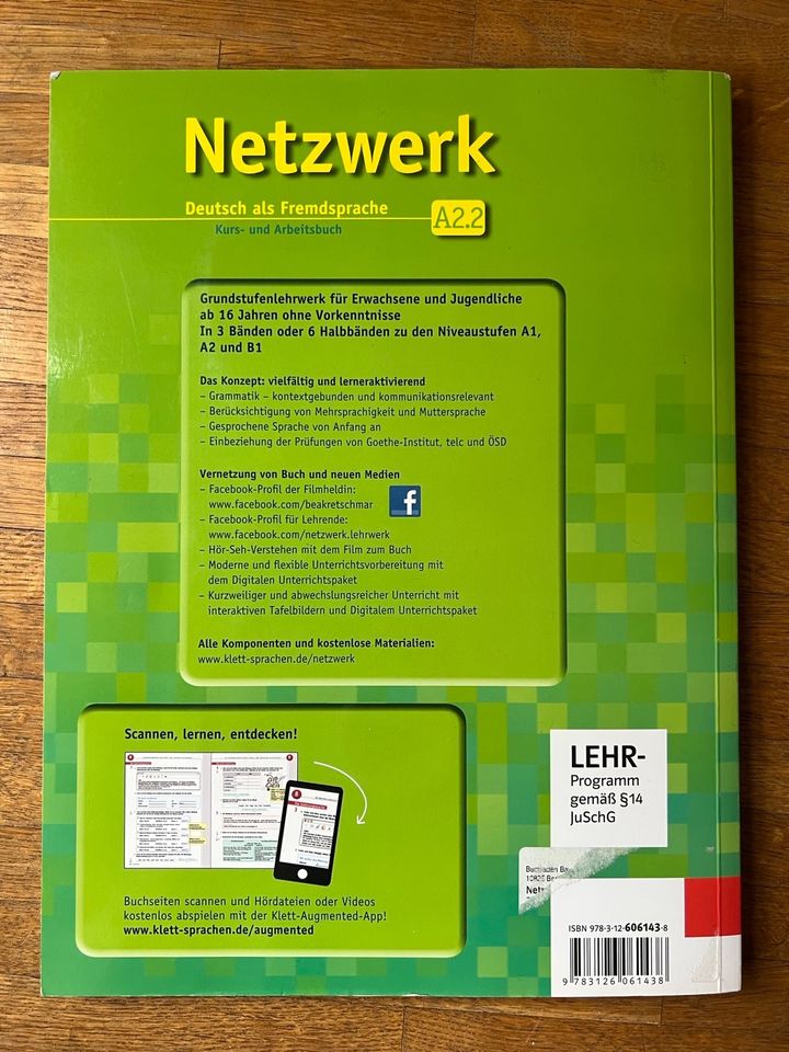 Deutsch Lernbuch A2.2 Netzwerk Klett in Berlin
