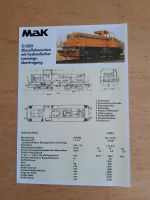 Typenblatt MaK Diesellok G1203 Werkbahn Berlin - Charlottenburg Vorschau