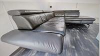 hochwertige Ledercouch (grau) mit Funktionen und Beistellhocker Chemnitz - Glösa-Draisdorf Vorschau