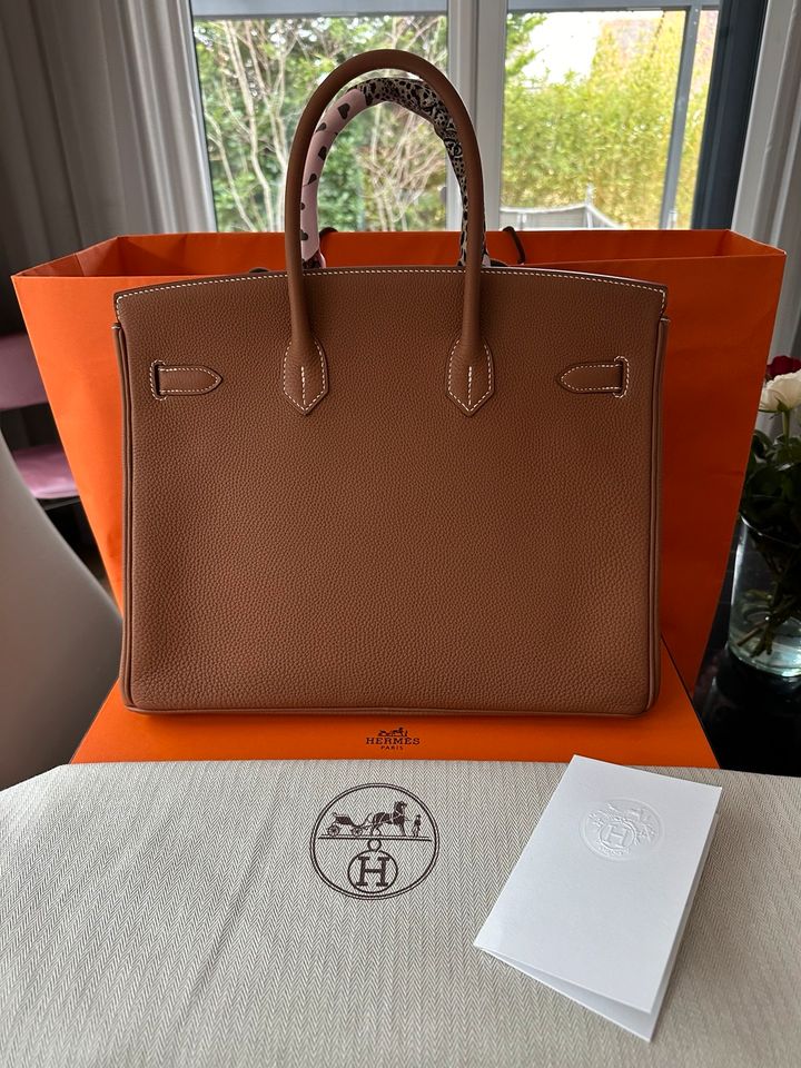 Hermes Birkin 35 Farbe Gold Leder Togo in Nürnberg (Mittelfr)