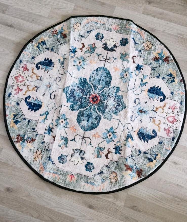 Vintage, Boho Teppich rund 100cm drin/ draußen in Dörverden