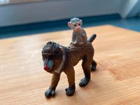 Schleich Mandrill Affe Pavian Weibchen mit Baby 14716 Bayern - Gerolzhofen Vorschau