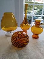 Paket Vasen 2 Stück mundgeblasen aus Lauscha cognac gelbgold Deko Berlin - Pankow Vorschau