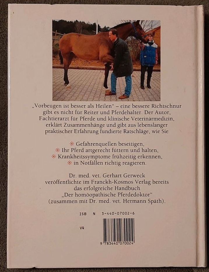 Gerweck "So bleibt Ihr Pferd gesund und vital" ISBN 3-440-07002-6 in Berlin