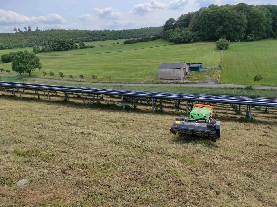 Mähen,  Mulchen,  Rasen mähen,  Landschaftspflege, Solarpark in Lippstadt