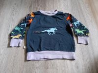 Handmade Langarmshirt in Größe 92/98 mit bunten Pferden Bad Doberan - Landkreis - Bartenshagen-Parkentin Vorschau