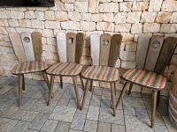 Retro Holzstühle mit schicker Sitzfläche Rheinland-Pfalz - Haßloch Vorschau