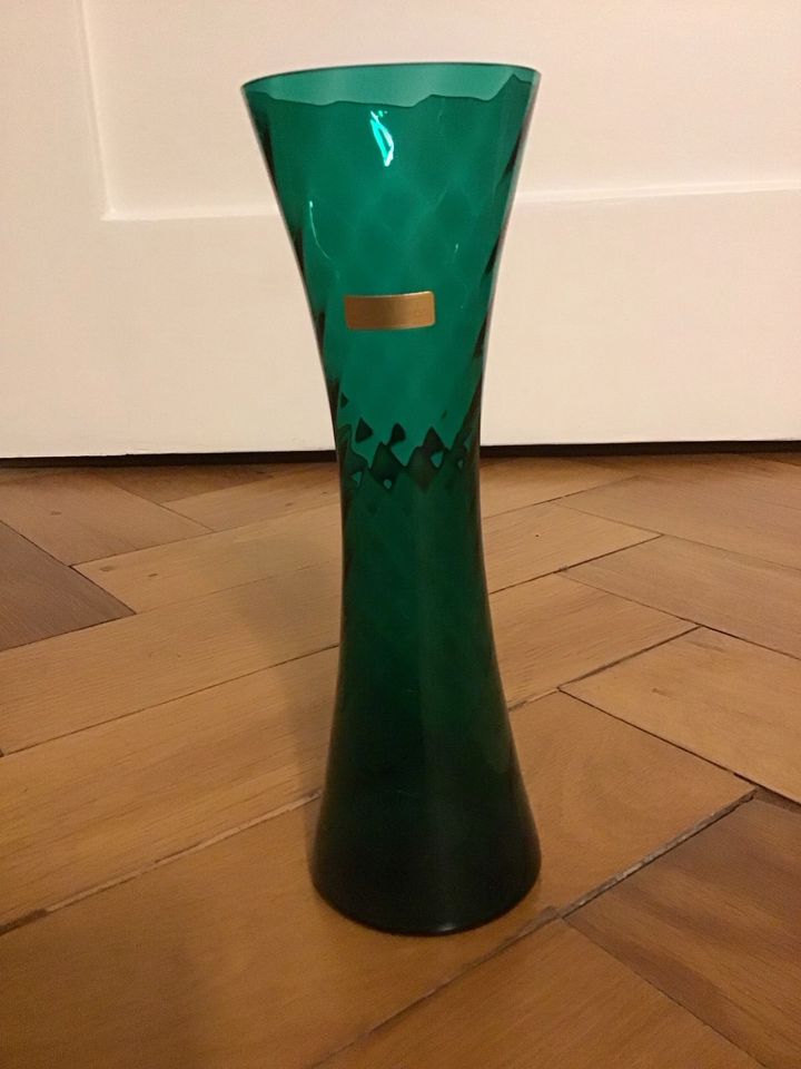 Vase Glashütte Rheinpfalz Vintage 60er grün ähnlich Alfred Taube in Stuttgart