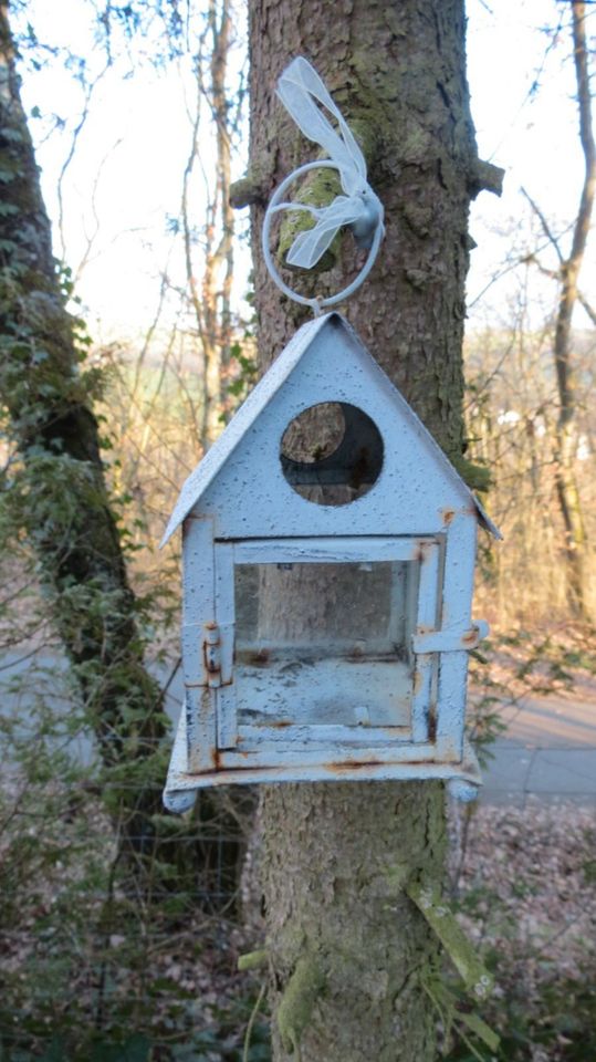 Süsses Metallhäuschen mit Glasscheiben/Teelichthalter, Shabby in Kaiserslautern