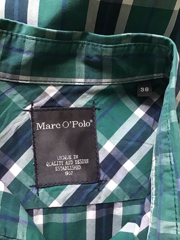 Marc O‘Polo Bluse Gr 38, grün, weiß, blau, neuwertig in Göppingen
