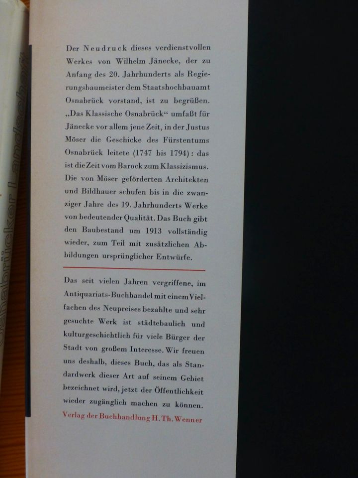 Das klassische Osnabrück. Verlag H.Th. Wenner in Uffenheim