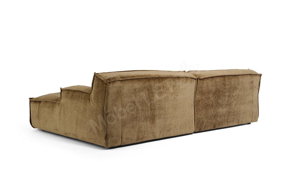 PLATANI Ecksofa 2-teilig, Cordsamt/Flachcord, khaki in Würzburg