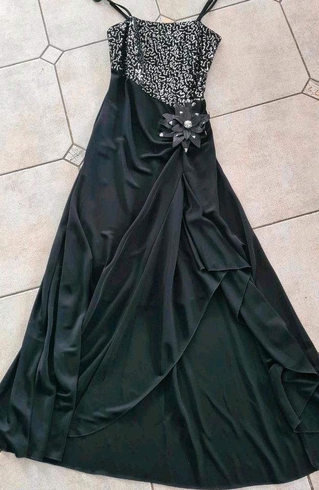 Abendkleid 34 mit Jäckchen schwarz lang glitzer in Ostfildern