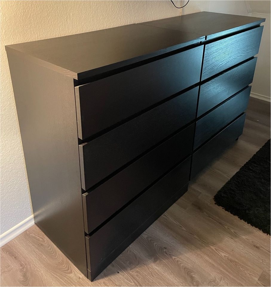 IKEA MALM Kommenden, schwarz in Bad Fallingbostel