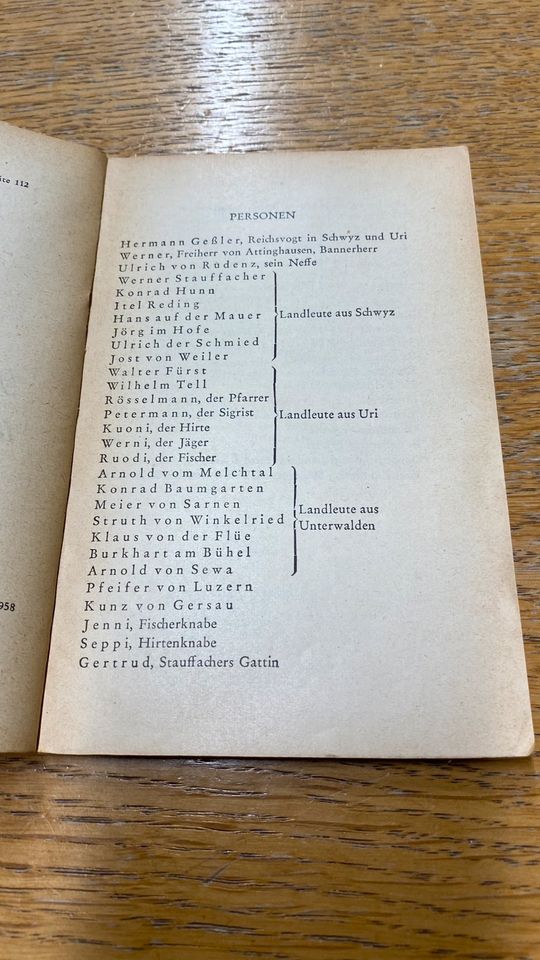 Wilhelm Tell Schauspiel - SCHILLER; Nr. 12 Reclam 1958 in Köln