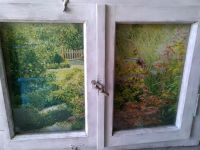 Holzfenster 2flg. mit Gartenbild nur Abholung in Rhauderfehn Niedersachsen - Rhauderfehn Vorschau