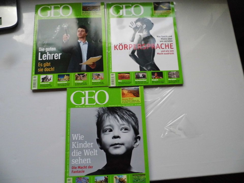 3 GEO Hefte 2011 Kinder Lehrer Körpersprache zusammen 5 Euro in Windeck