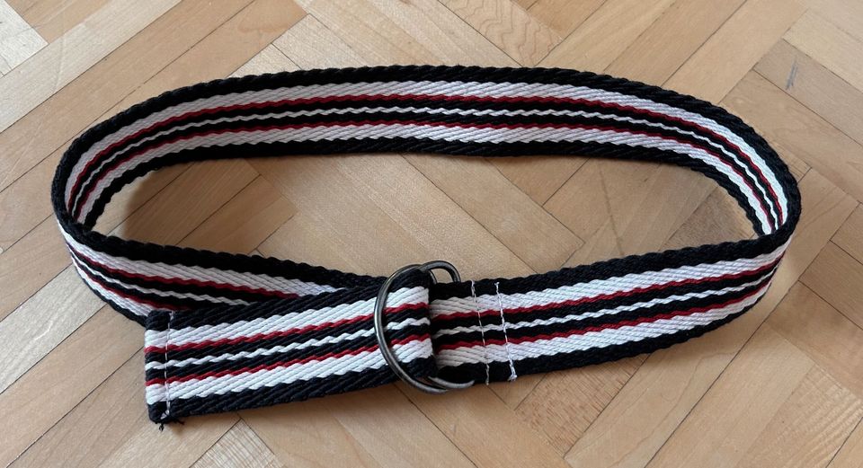 Stoffgürtel Gürtel Kinder L 74cm schwarz/rot/weiß in Eisenach