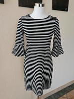 Neuw. Jersey Kleid midi 3/4-Arm ausgestellte Ärmel gestreift weiß Nordrhein-Westfalen - Goch Vorschau