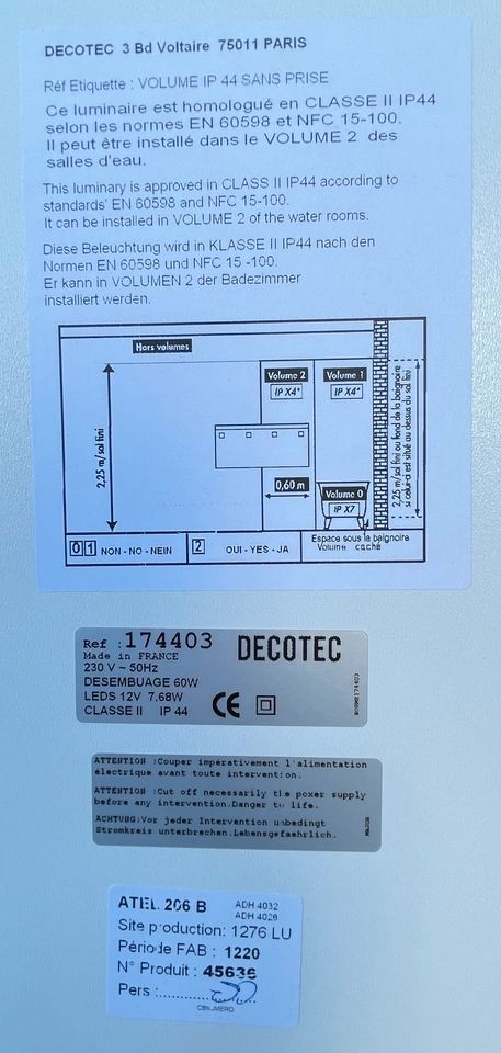 LED Spiegel mit Heizung "DECOTEC" Abholung in Affaltrach in Schwäbisch Hall