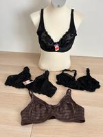 Top 4x BHs 85 C Braun Schwarz Spitze Bügel Mit Etikett Nordrhein-Westfalen - Oberhausen Vorschau