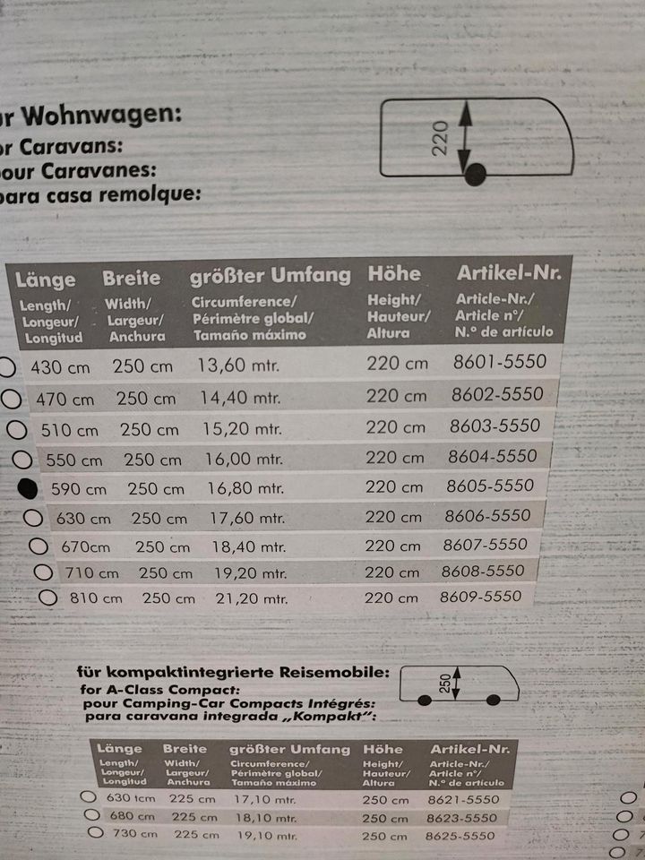 Hindermann Wintertime 590 Wohnwagen Hülle Neu!!! in Kalbach