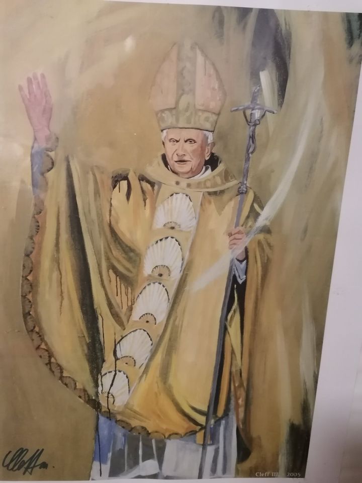 Biete ein Bild von Papst Benedikt   XVI in Oberschwarzach