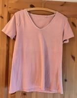 T-Shirt - Basic- von C&A in Gr.L rosa-weiß gestreift Nordrhein-Westfalen - Wegberg Vorschau