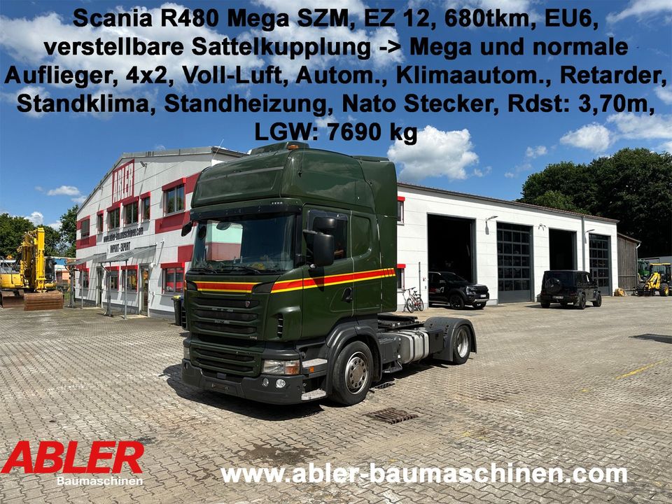 Scania R480 Mega SZM Klima Retarder EU6 Standklima/Heizung in Aichach